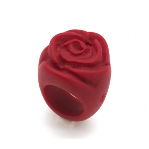 Ring Rose rot vollfarbig