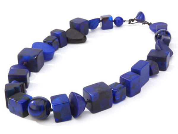 Kette Indiana kurz dunkel/royalblau