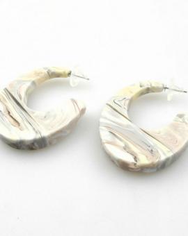 Earrings BR Potigua grey-white Gaia Collection 