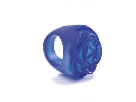 Ring Rose royal blau. (107F) transparent Gr.56